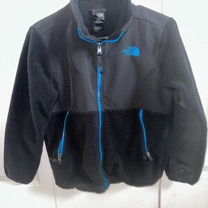 The North Face Black Fleece Jacket with Blue Trim